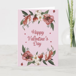 Frohes Valentinstag Blumenkarte Feiertagskarte