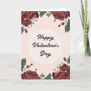Frohes Valentinstag Blumenkarte Feiertagskarte