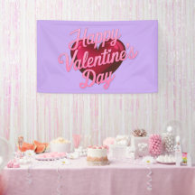 Frohes Valentinstag Lavendel Banner