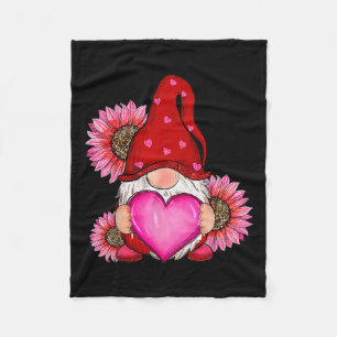 Frohes Valentinstag mit Leopardensonnenblume Fleecedecke