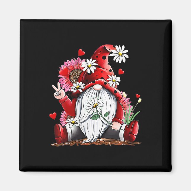 Frohes Valentinstag mit Leopardensonnenblume Magnet (Vorne)