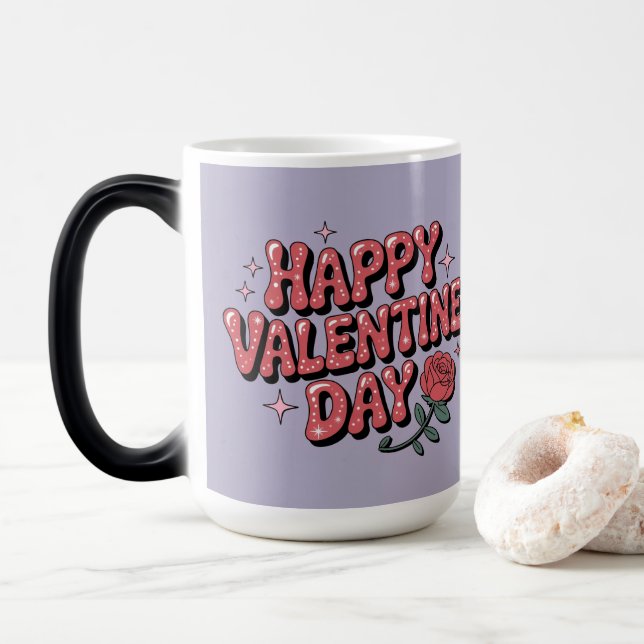 Frohes Valentinstag Morphing Tasse (Mit Donut)