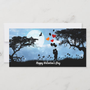 Frohes Valentinstag-Paar Flachkarte Karte