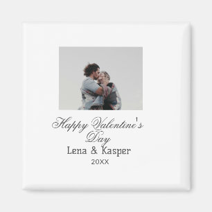 Frohes Valentinstag-Paar-Foto modern einfach t Magnet