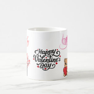 Frohes Valentinstag Süßer Teddybär Tasse