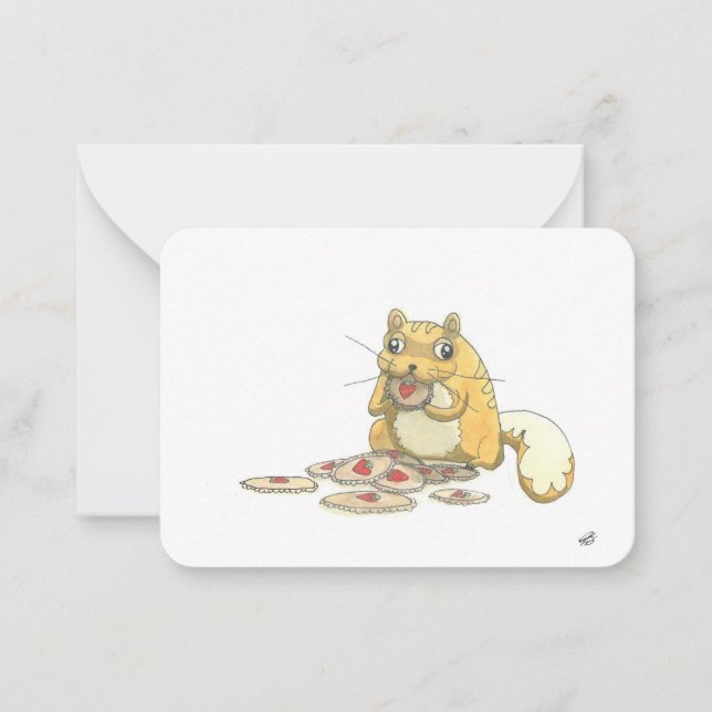 Frohes Valentinstag von Frankillie: Raccoon Mitteilungskarte (Vorderseite)