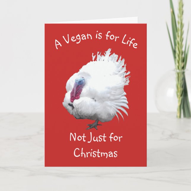 Frohes Veganes Weihnachten Karte (Vorderseite)