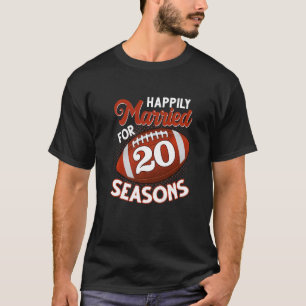 Frohes Verheiratetes Jubiläum für 20. Fußballsaiso T-Shirt