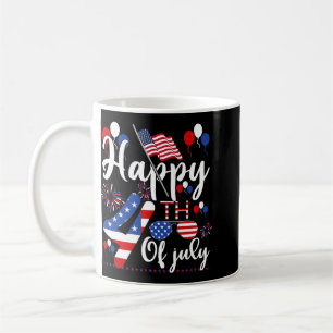 Frohes vierter Juli patriotische US-amerikanische Kaffeetasse