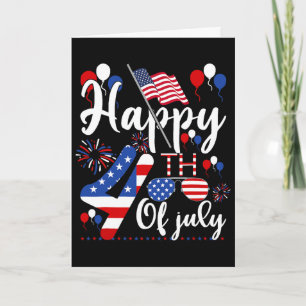 Frohes viertes Juli patriotische US-amerikanische Karte