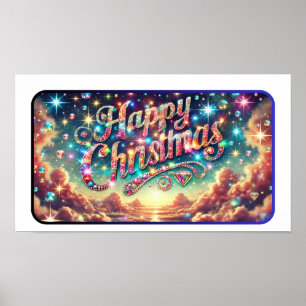 Frohes Weihnachten: Eine Diamant gedeckte Himmelsf Poster