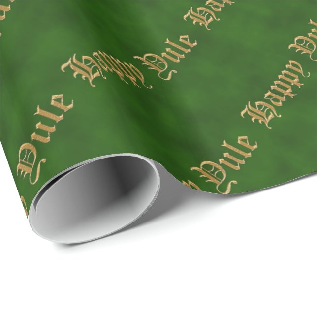 Frohes Weihnachten Grünbuch und Goldverpackungspap Geschenkpapier (Rolleneckpunkt)