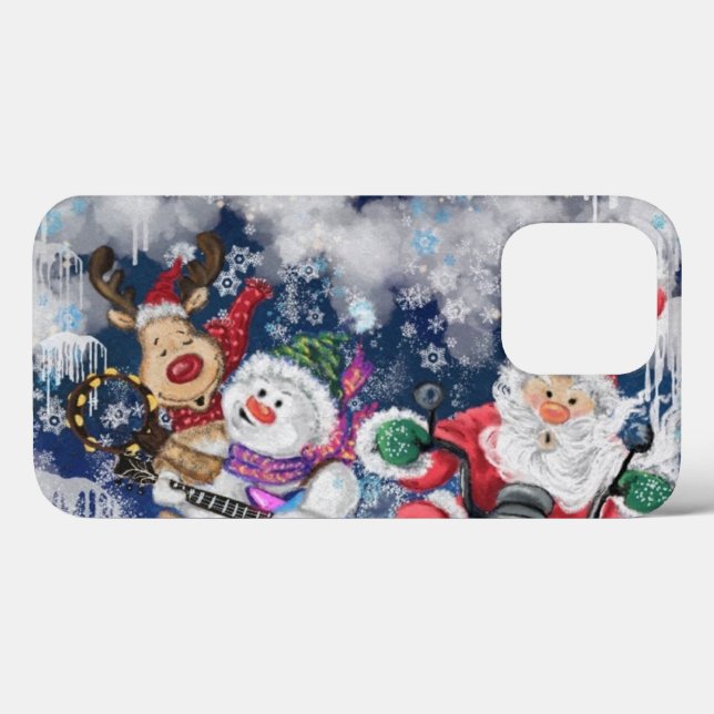 Frohes Weihnachts-Freunde Funny iPhone Case (Rückseite (Horizontal))