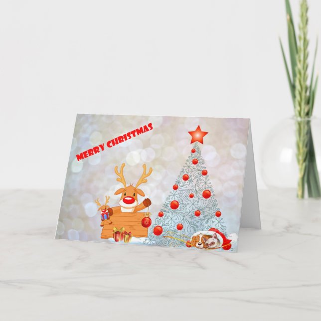 Frohes Weihnachtsfest Rentierdekor Weihnachten (Vorderseite)