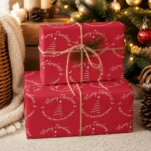Frohes Weihnachtsfest von Benutzerdefinierter Name Geschenkpapier