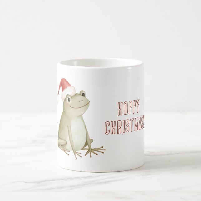 Frohes Weihnachtsfrosch Kaffeetasse (Mittel)