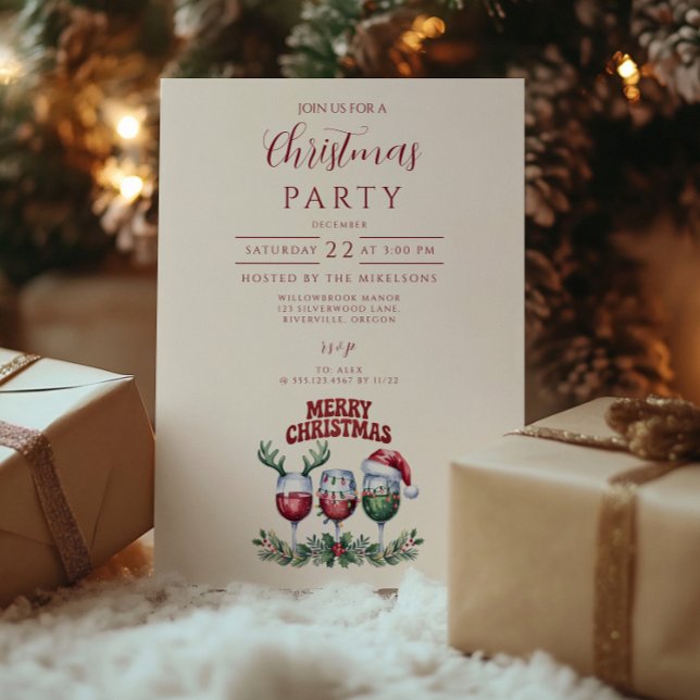 Frohes Wein-Weihnachten Einladung (Von Creator hochgeladen)