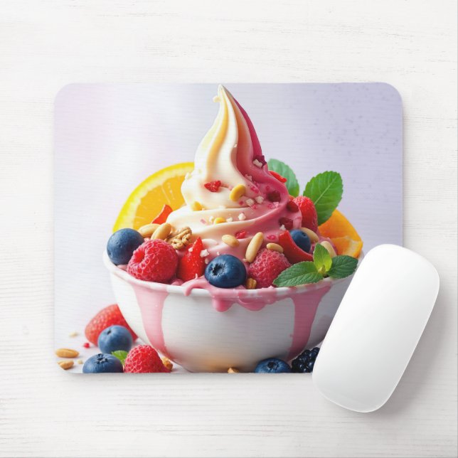 Frohjoghurt mit Obst und Nüssen Mousepad (Mit Mouse)