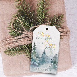 Fröhlich Alles Glücklich Immer Winterbäume Geschenkanhänger