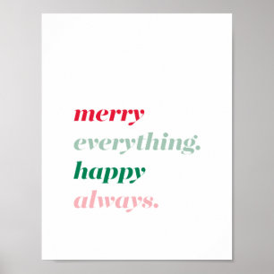 Fröhlich alles glückliches immer Weihnachten Poster