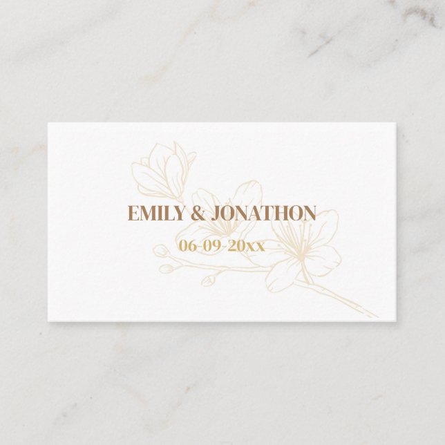 Fröhlich an die Liebe! Whimsisches Skript Platzkarte (Vorderseite)