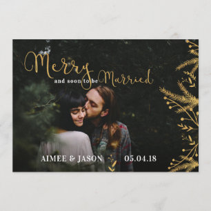Fröhlich bald verheiratetes Weihnachten sein Save Save The Date