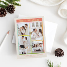 Fröhlich bunter heller Spaß vier Foto Weihnachten