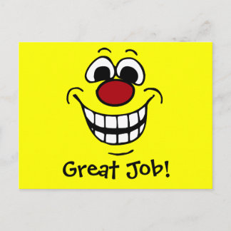 fröhlich Face Grumpey Postkarte