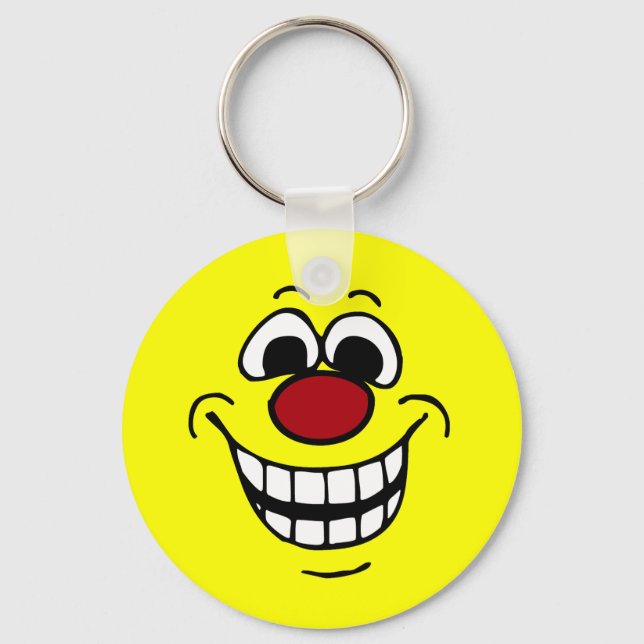 fröhlich Face Grumpey Schlüsselanhänger (Vorderseite)