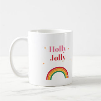 Fröhlich Fröhliche Retro 70er Regenbogen Weihnacht Kaffeetasse
