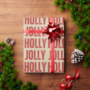 Fröhlich Fröhliche Retro-Familien-Weihnachts-Passf Geschenkpapier