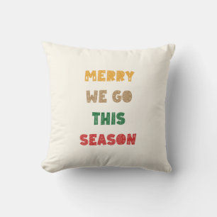 Fröhlich gehen, frohe Weihnachten, Weihnachten, Fe Kissen