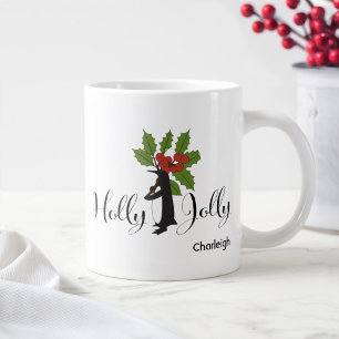 Fröhlich Lustig Cute Funny Pinguin Weihnachten Jumbo-Tasse