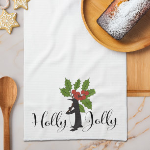 Fröhlich Lustiger Süßer Pinguin Weihnachten Geschirrtuch