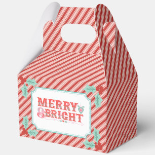 fröhlich Merry & Bright Retro Rosa und Rot Geschenkschachtel
