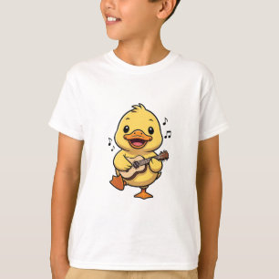 Fröhlich spielende Ukulele-Enten-Kinder T-Shirt