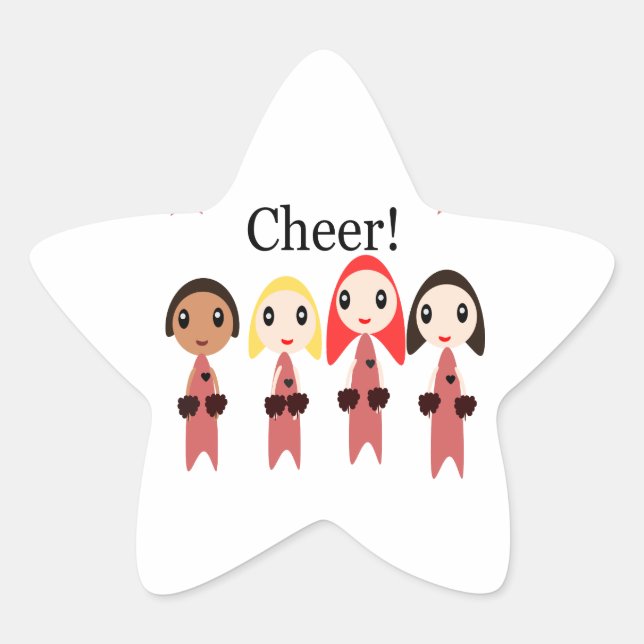 Fröhlich! Stern-Aufkleber (Vorderseite)