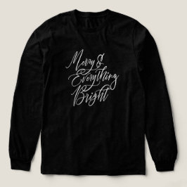Fröhlich und alles strahlt Weihnachten Schwarz Tri-Blend Shirt