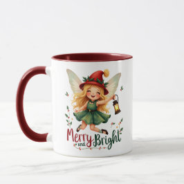 Fröhlich und hell, frohe Weihnachten Tasse