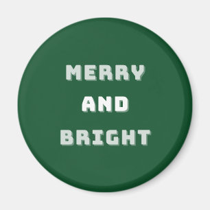 Fröhlich und hell, grüne Weihnachtskunst, Urlaub Magnet