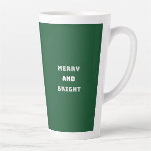 Fröhlich und hell, grüne Weihnachtskunst, Urlaub Milchtasse