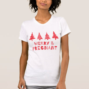 Fröhlich und schwanger zu Weihnachten T-Shirt