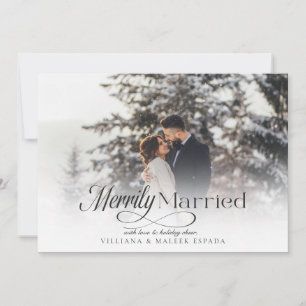 Fröhlich Vermählte Hochzeit Neuvermählte Weihnacht Einladung