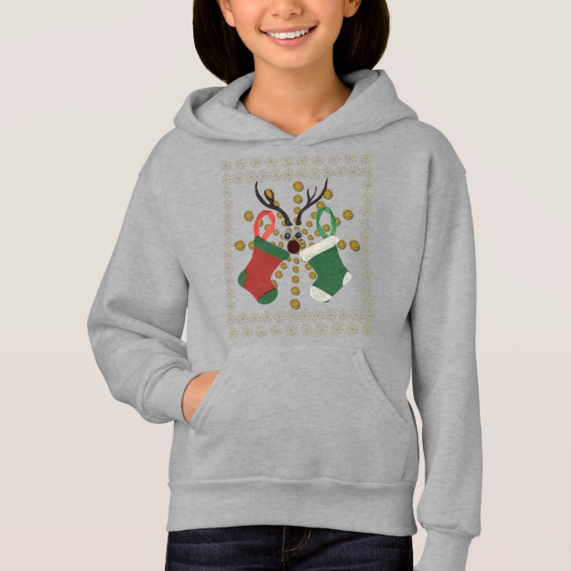 Fröhlich Weihnachten Weihnachten Stalking Hoodie (Vorderseite)