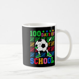 Fröhliche 100 Schultage Dabbing Fußball Kids Kaffeetasse