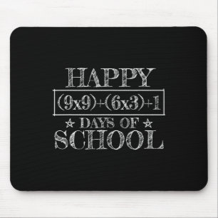 Fröhliche 100 Tage Schule Lustige Mathe-Gleichung Mousepad