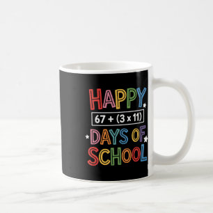 Fröhliche 100 Tage Schule Mathe-Gleichung Lehrer K Kaffeetasse