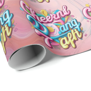 fröhliche 3D Geschenkpapier
