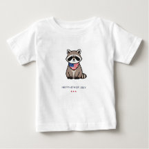 Fröhliche 4. Juli patriotische Waschbär-Kunst