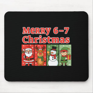 Fröhliche 6 7 Sechs Sieben Meme Weihnachten Frauen Mousepad